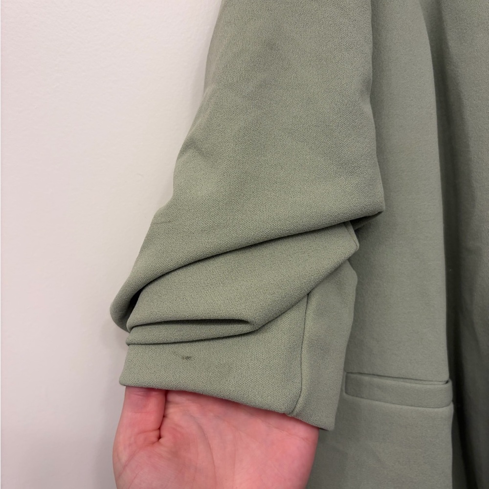 BBJ LA | Lined Open Blazer Jacket | Sage Green - Picture 6 of 6